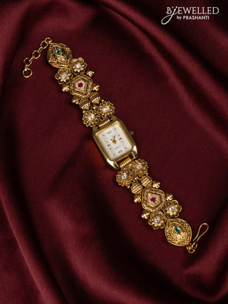 Watches with kemp jadau and kundan stones