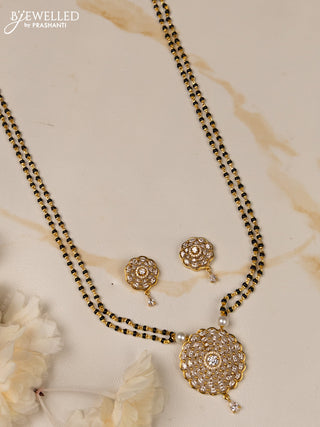 Mangalsutra double layer with cz stones