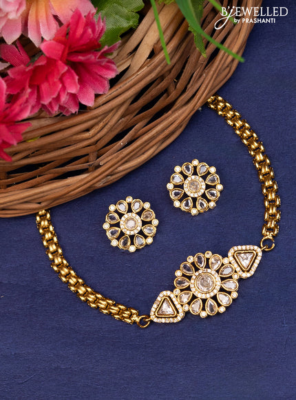 Antique choker with cz stones