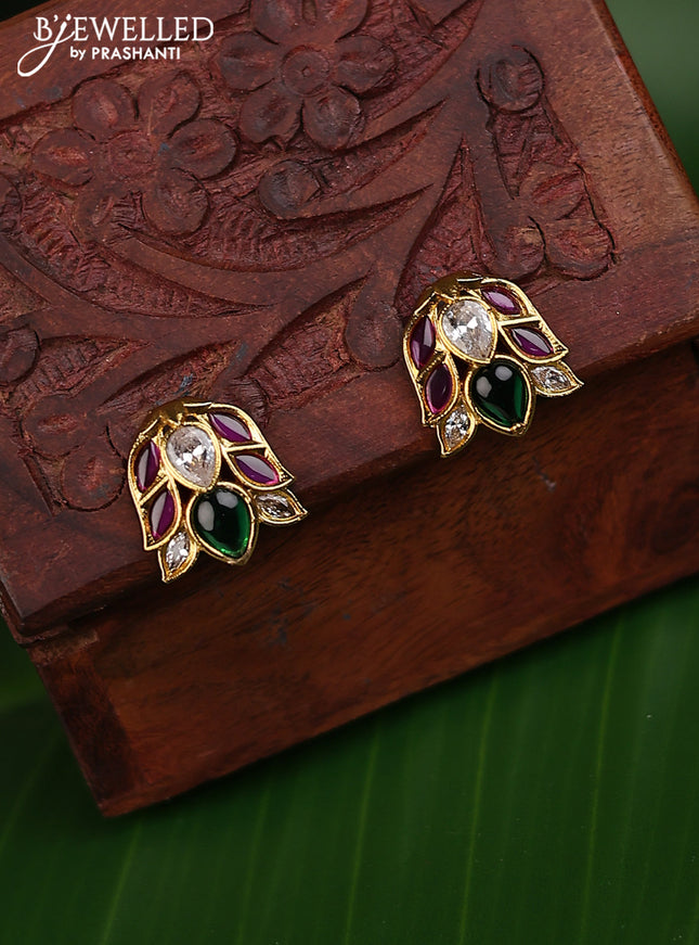 Antique earrings with kemp and cz stones