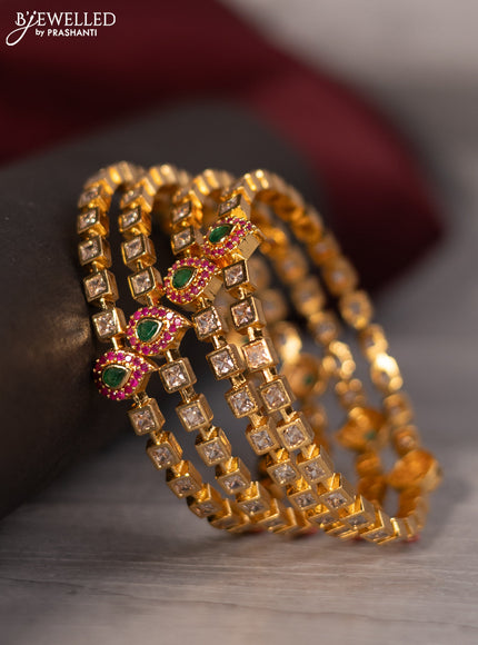 Antique bangle with kemp and cz stones