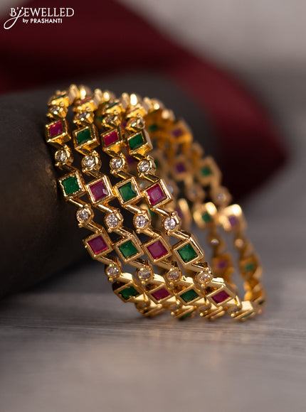 Antique bangle with kemp and cz stones