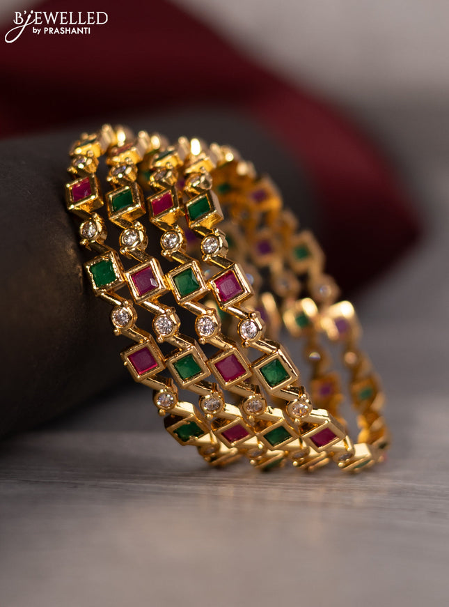 Antique bangle with kemp and cz stones