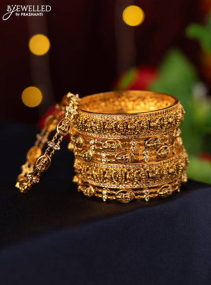 Antique bangle lakshmi design with cz stones
