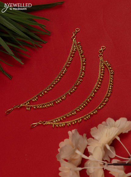 Antique double layer mattal with golden beads hanging