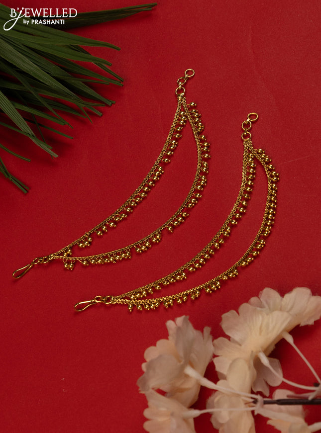 Antique double layer mattal with golden beads hanging