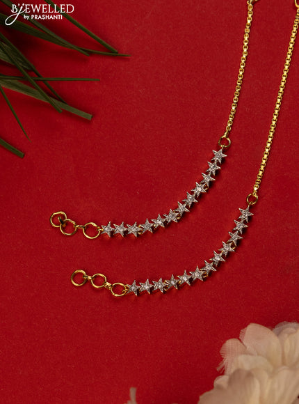 Antique maatal star design with cz stones