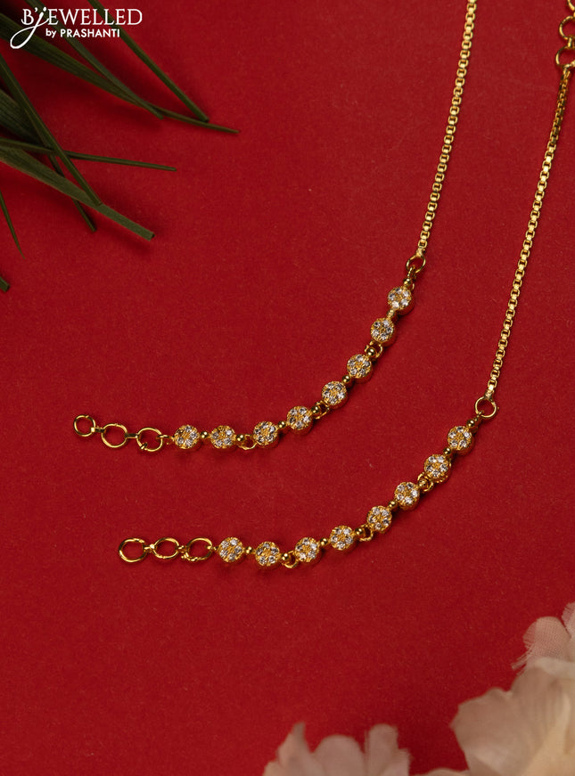 Antique maatal with cz stones