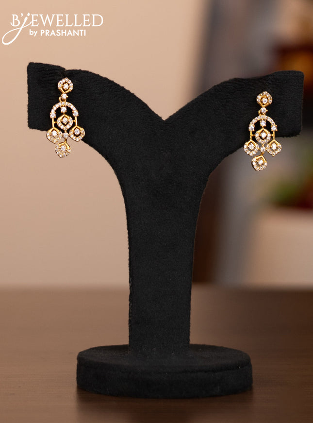 Antique necklace with simple design and cz stones