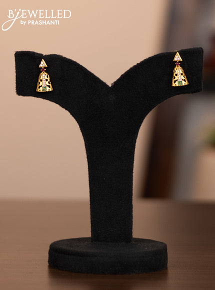 Antique necklace with simple design and kemp & cz stones