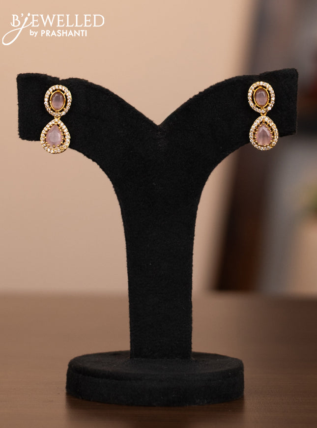 Antique necklace with baby pink and cz stones