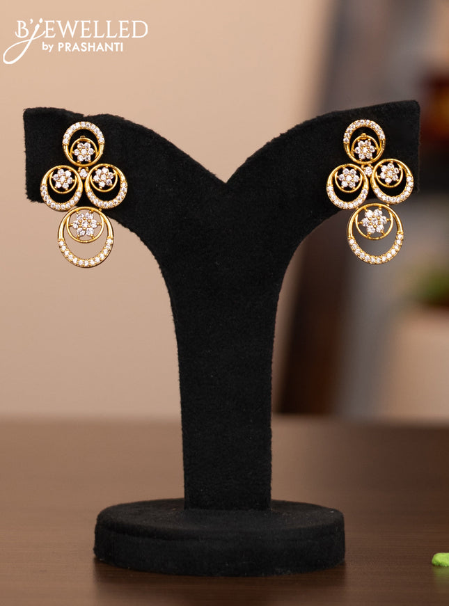 Antique necklace with simple design and cz stones