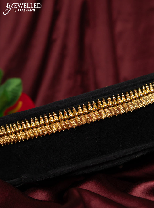 Antique hip chain with lakshmi kasu design