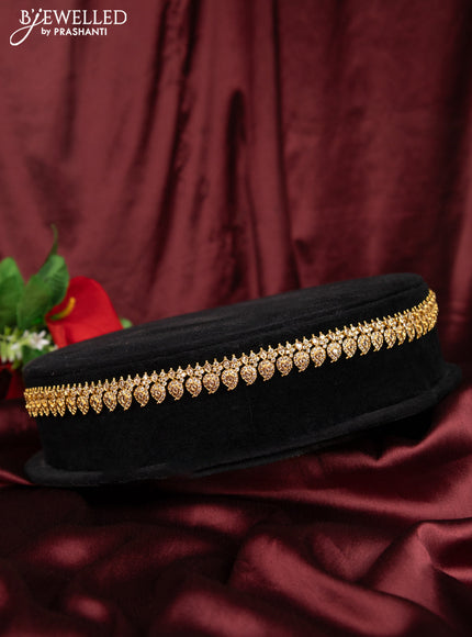 Antique hip chain with manga design and cz stones