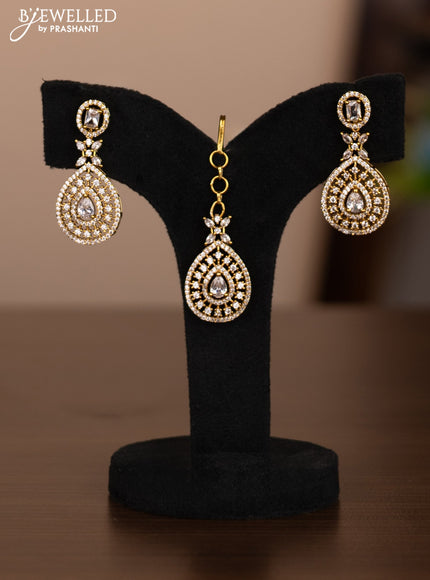 Antique combo set with simple design and cz stones