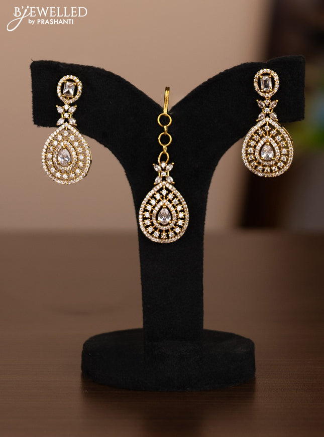 Antique combo set with simple design and cz stones