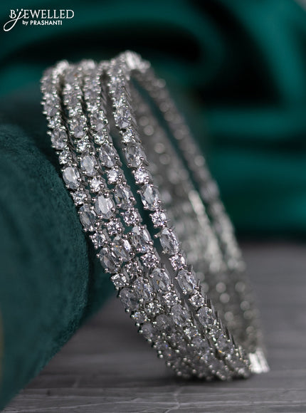 Zircon bangle with cz stones