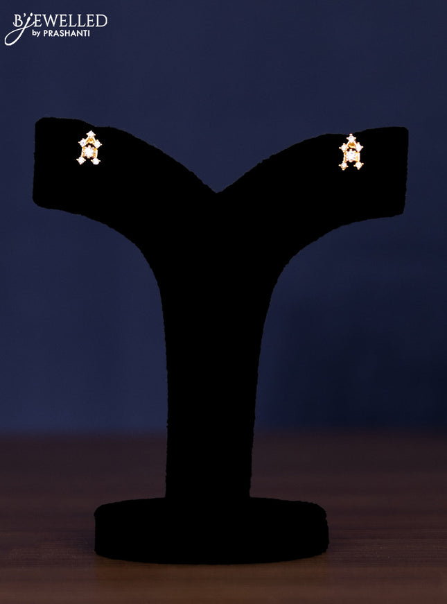 zircon necklace with cz stones in gold finish