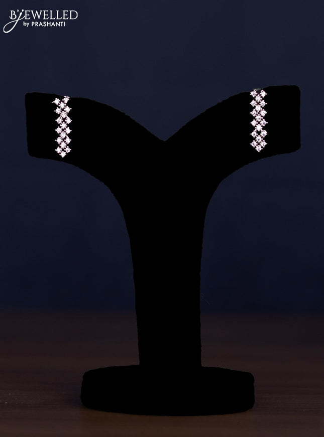 zircon necklace simple design with cz stones