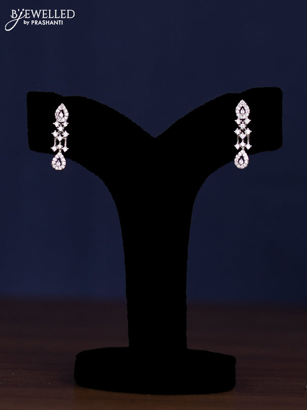 zircon necklace simple design with cz stones