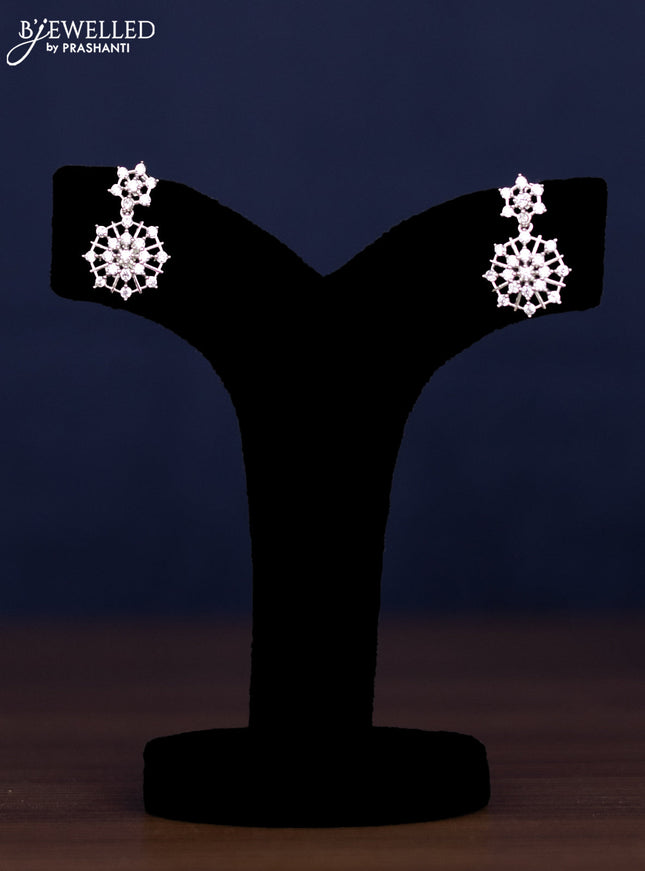 zircon necklace simple design with cz stones