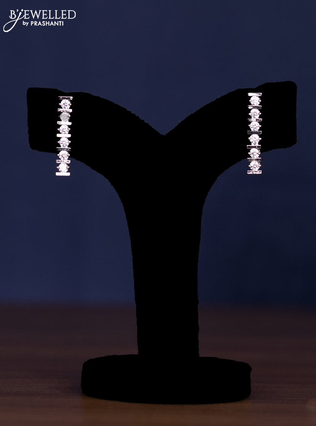 zircon necklace simple design with cz stones