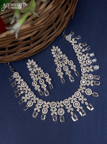 Zircon choker with cz stones