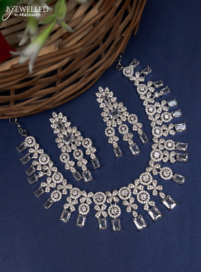 Zircon choker with cz stones