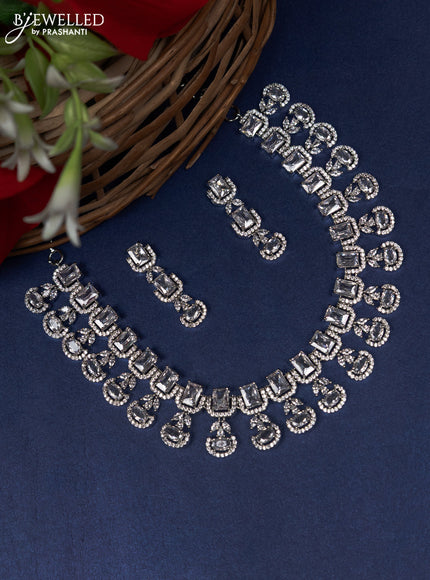Zircon choker with cz stones