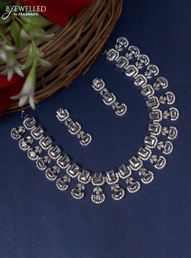 Zircon choker with cz stones