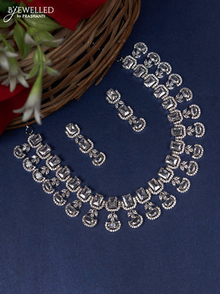 Zircon choker with cz stones