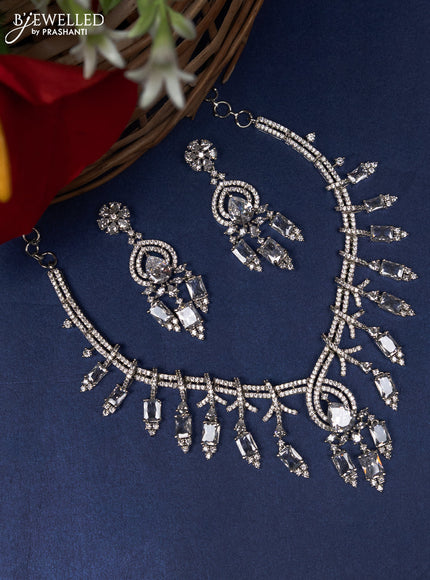 Zircon choker with cz stones