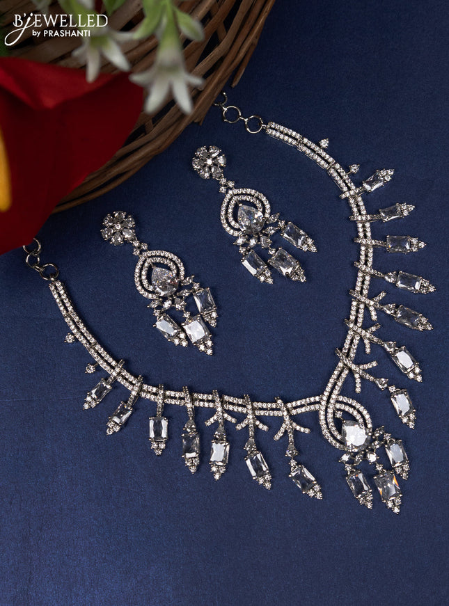 Zircon choker with cz stones