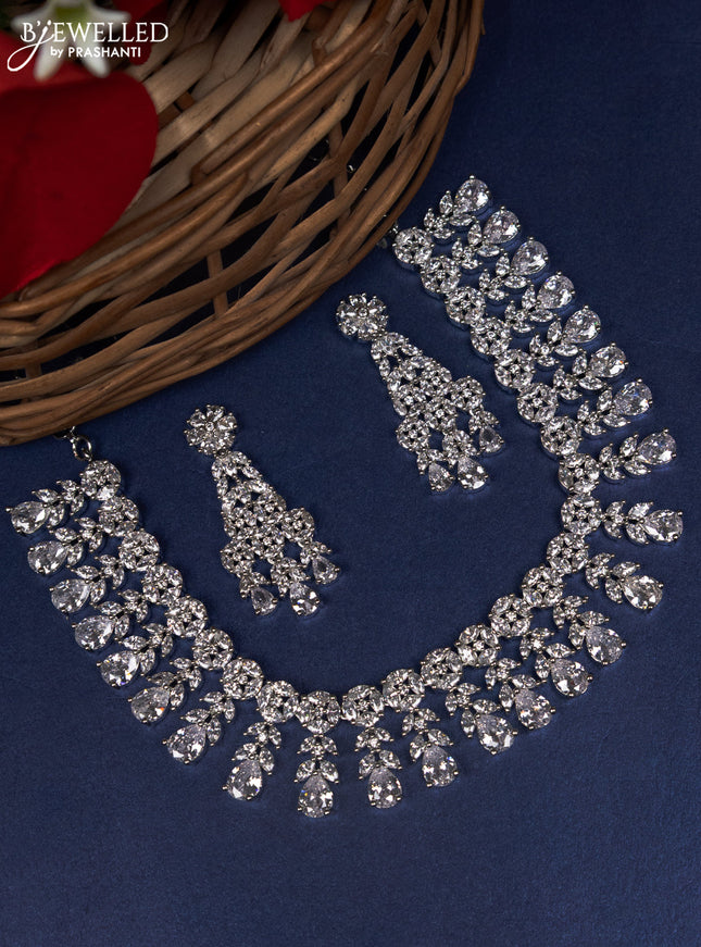 Zircon choker with cz stones