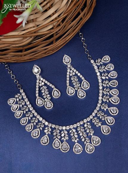 Zircon choker with cz stones