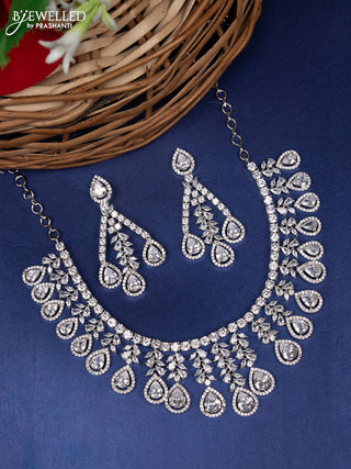 Zircon choker with cz stones