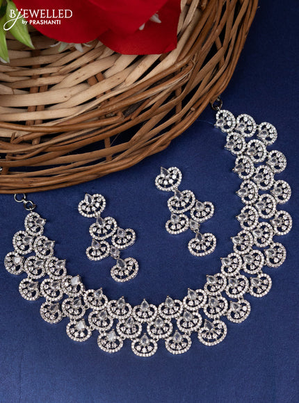 Zircon choker with cz stones