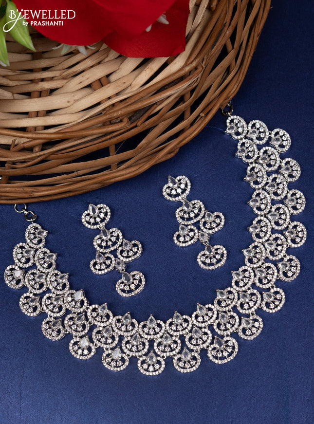 Zircon choker with cz stones