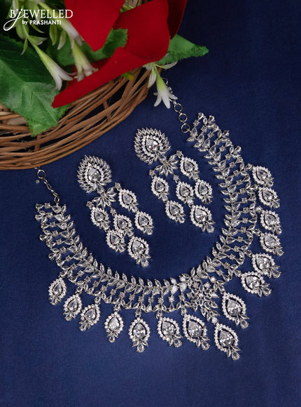 Zircon choker with cz stones