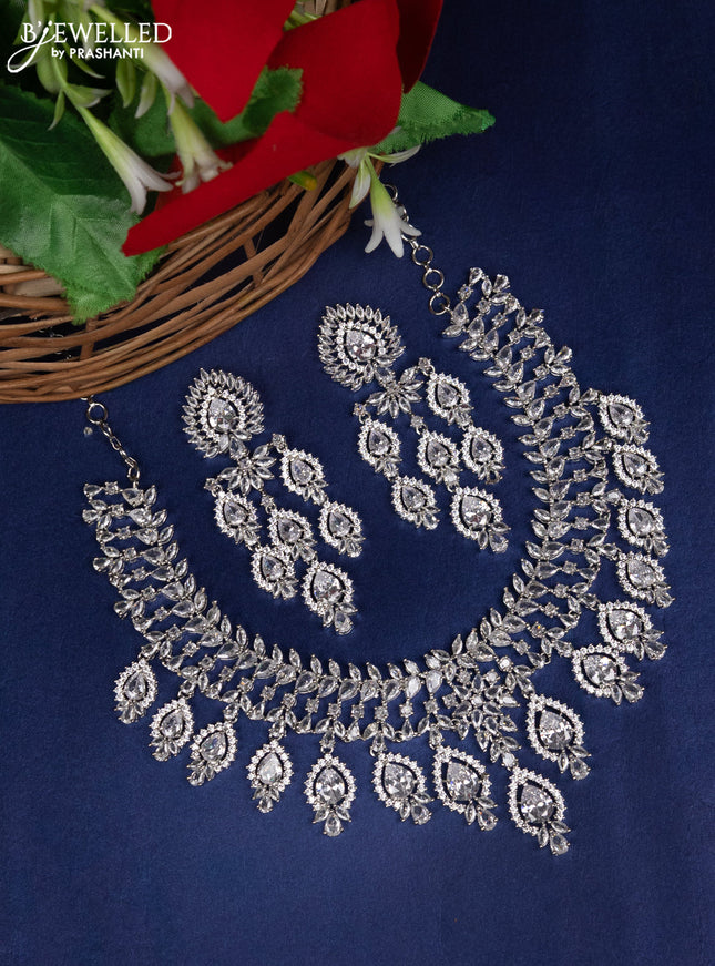 Zircon choker with cz stones