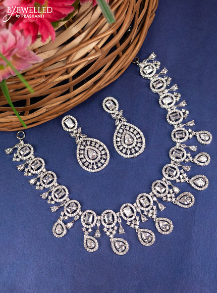 Zircon choker with cz stones