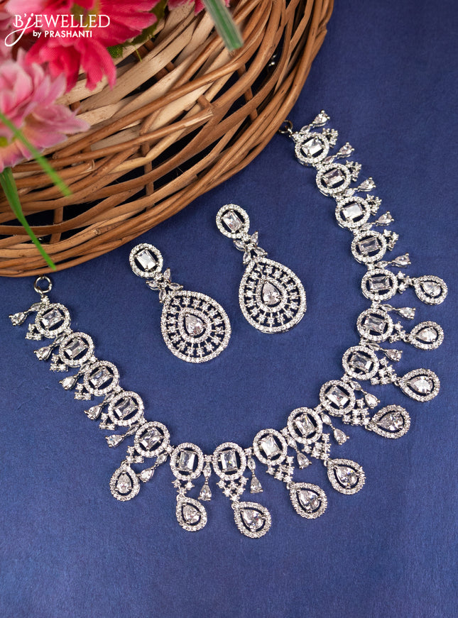 Zircon choker with cz stones