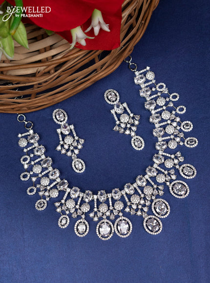 Zircon choker with cz stones