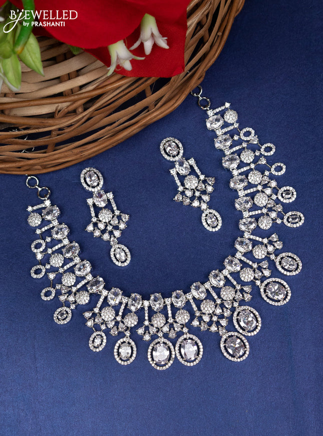 Zircon choker with cz stones