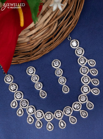 Zircon choker with cz stones