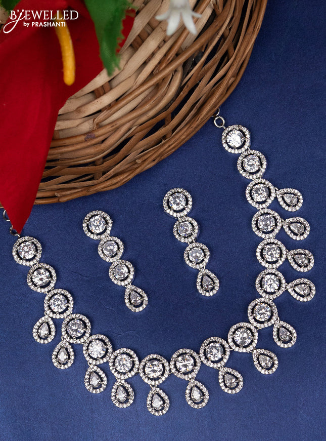 Zircon choker with cz stones