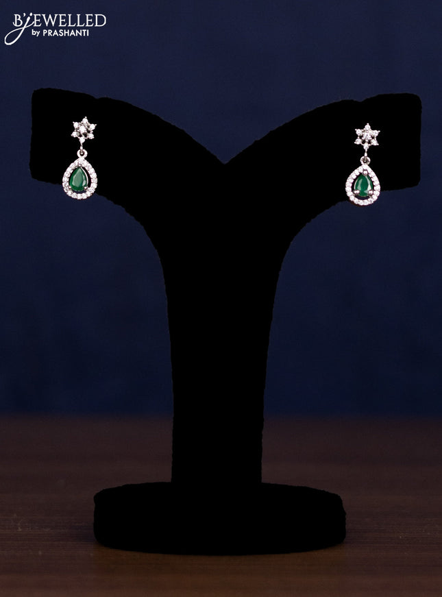 Zircon haaram with emerald and cz stones