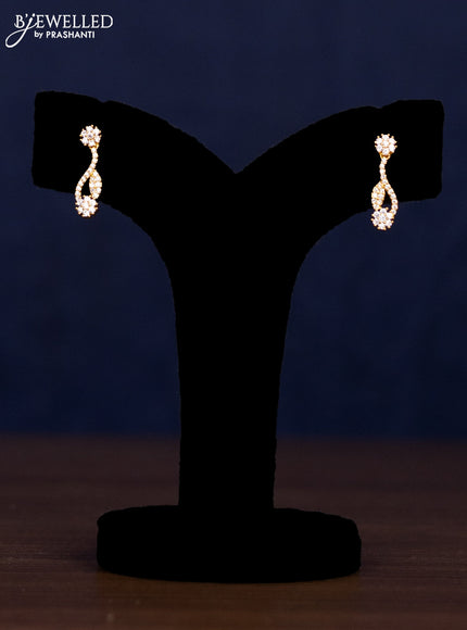 Zircon haaram with cz stones in gold finish