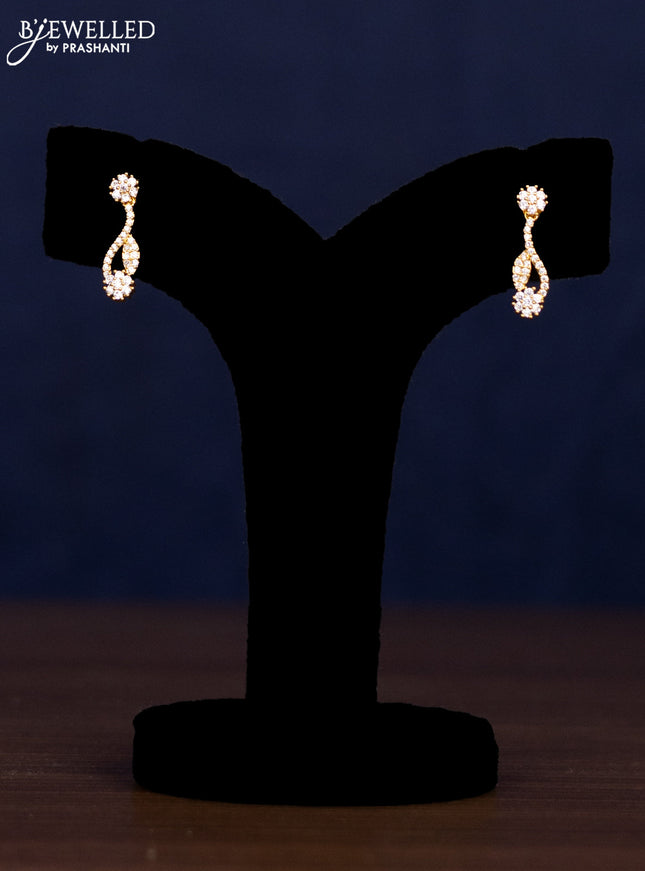 Zircon haaram with cz stones in gold finish