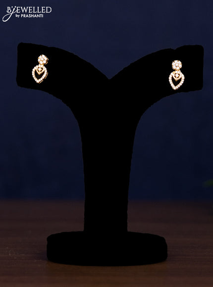 Zircon haaram with cz stones in gold finish